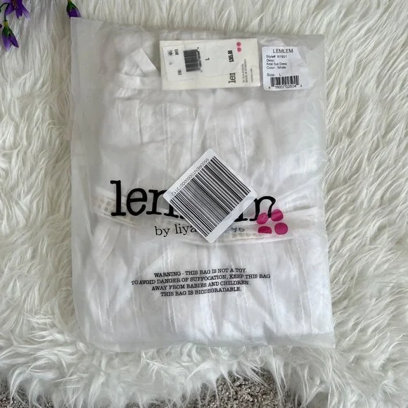 Lemlem Kelali White Sleeveless Maxi SunDress Size L - Picture 5 of 6